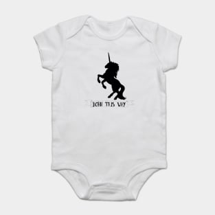 Born this way black unicorn art Baby Bodysuit